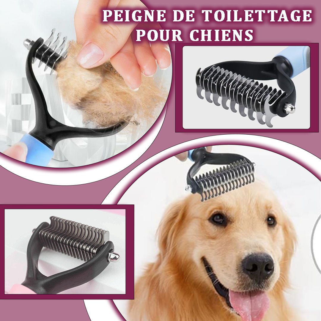 Peigne dog™-Peigne de toilettage double face - Bestcompagnon